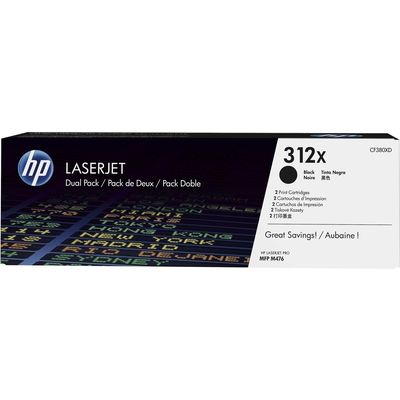 Toner HP 312X (CF380XD) noir haute capacité 2x - Multipack