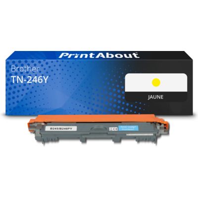 Toner compatible Brother TN-246Y - Jaune - Grande capacité