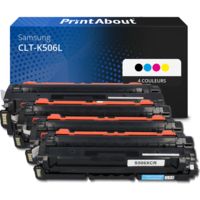Toner compatible Samsung CLT-K506L (SU171A) - 4 couleurs - Grande capacité - Multipack