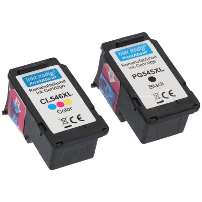Cartouche compatible Canon PG-545XL / CL-546XL - Noir + 3 couleurs - Grande capacité - Multipack