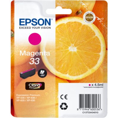 Epson 33 (C13T33434012) - Magenta - Cartouche d'encre