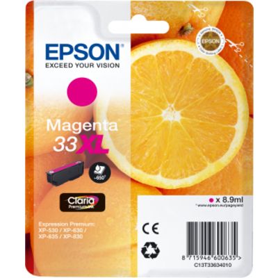 Epson 33XL (C13T33634012) - Magenta - Cartouche d'encre - Grande capacité