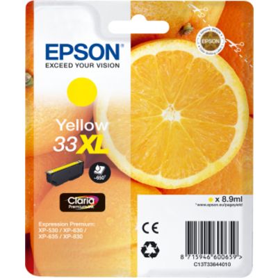 Epson 33XL (C13T33644012) - Jaune - Cartouche d'encre - Grande capacité