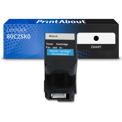 Huismerk Lexmark 80C2SK0 (802SK) Toner Zwart