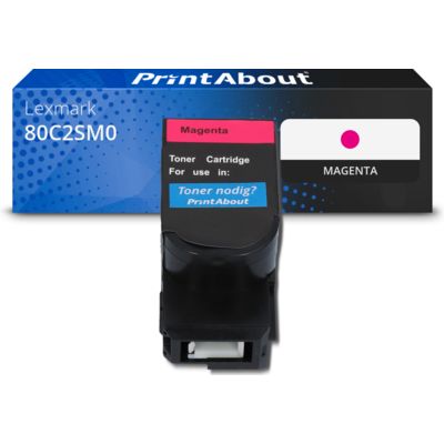 Huismerk Lexmark 80C2SM0 (802SM) Toner Magenta