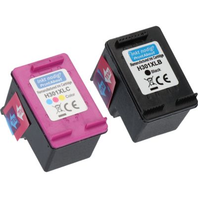 Huismerk HP 301XL (N9J72AE) Inktcartridge Zwart + 3 kleuren Multipack Hoge capaciteit 