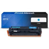 Toner compatible HP 201X (CF401X) - Cyan - Grande capacité
