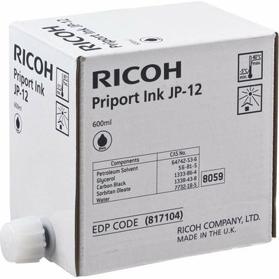 Ricoh 817104 (JP12) Inktcartridge Zwart