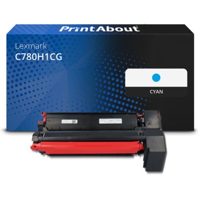 Toner compatible Lexmark C780H1CG - Cyan - Grande capacité