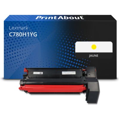 Toner compatible Lexmark C780H1YG - Jaune - Grande capacité