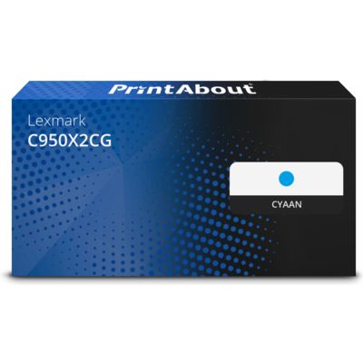 Huismerk Lexmark C950X2CG Toner Cyaan Extra hoge capaciteit