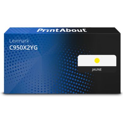 Toner compatible Lexmark C950X2YG - Jaune - Très grande capacité