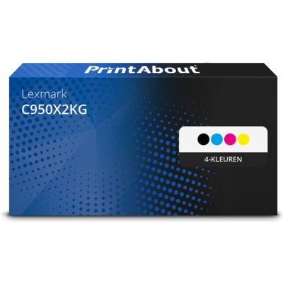 Huismerk Lexmark C950X2KG Toner 4-kleuren Multipack Extra hoge capaciteit