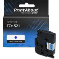 Huismerk Brother TZe-521 Tape Zwart op blauw (9 mm)