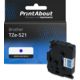 Ruban compatible Brother TZe-521 - (9 mm) - Noir sur bleu