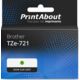 Ruban compatible Brother TZe-721 - (9 mm) - Noir sur vert