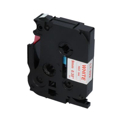 PrintAbout Huismerk vervangt Brother TZe-222 Tape Rood op wit (9 mm)