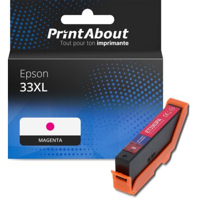 Cartouche compatible Epson 33XL (C13T33634012) - Magenta - Grande capacité
