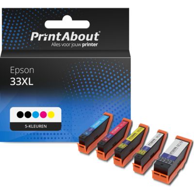 Huismerk Epson 33XL (C13T33574012) Inktcartridge 5-kleuren Multipack Hoge capaciteit
