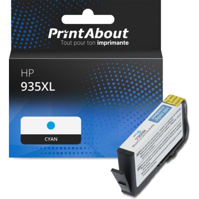 Cartouche compatible HP 935XL (C2P24AE) - Cyan - Grande capacité