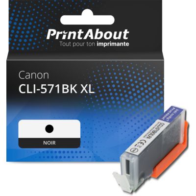 Cartouche compatible Canon CLI-571BK XL - Noir - Grande capacité