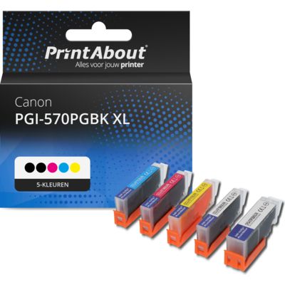 Huismerk Canon PGI-570 XL / CLI-571 XL PGBK/C/M/Y/BK Inktcartridge 5-kleuren Multipack Hoge capaciteit
