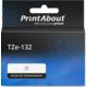 PrintAbout Huismerk vervangt Brother TZe-132 Tape Rood op transparant (12 mm)