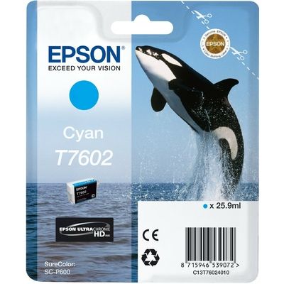Epson T7602 (C13T76024010) Inktcartridge Cyaan