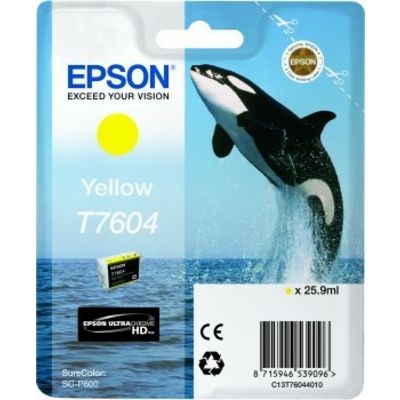 Epson T7604 (C13T76044010) Cartouche d'encre jaune