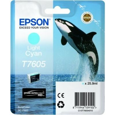Epson T7605 (C13T76054010) Cartouche d'encre Cyan clair