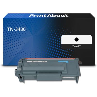PrintAbout Huismerk vervangt Brother TN-3480 Toner Zwart Hoge capaciteit