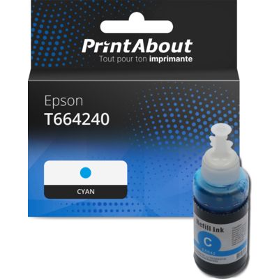 Cartouche compatible Epson T664240 - Cyan