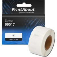 Huismerk Dymo 99017 Etiket Zwart op wit (50 mm x 12 mm)