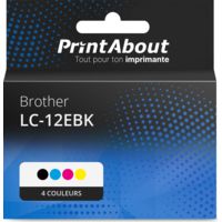 Cartouche compatible Brother LC-12EBK - 4 couleurs - Multipack