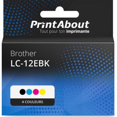 Cartouche compatible Brother LC-12EBK - 4 couleurs - Multipack