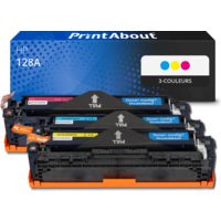 Toner compatible HP 128A (CF371AM) - 3-couleurs - Multipack