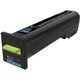 Lexmark 72K2XCE Toner Cyaan Extra hoge capaciteit