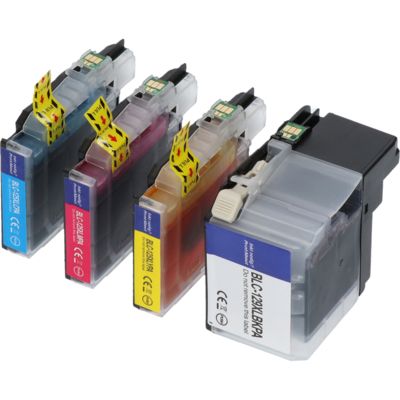PrintAbout Huismerk vervangt Brother LC-129XLVALBP Inktcartridge 4-kleuren Multipack Hoge capaciteit