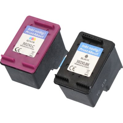 Huismerk HP 302XL (X4D37AE) Inktcartridge Zwart + 3 kleuren Multipack Hoge capaciteit