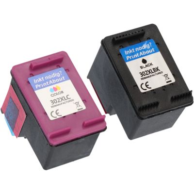 Huismerk HP 302XL (X4D37AE) Inktcartridge Zwart + 3 kleuren Multipack Hoge capaciteit
