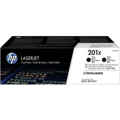 Toner HP 201X (CF400XD) noir haute capacité 2x - Multipack