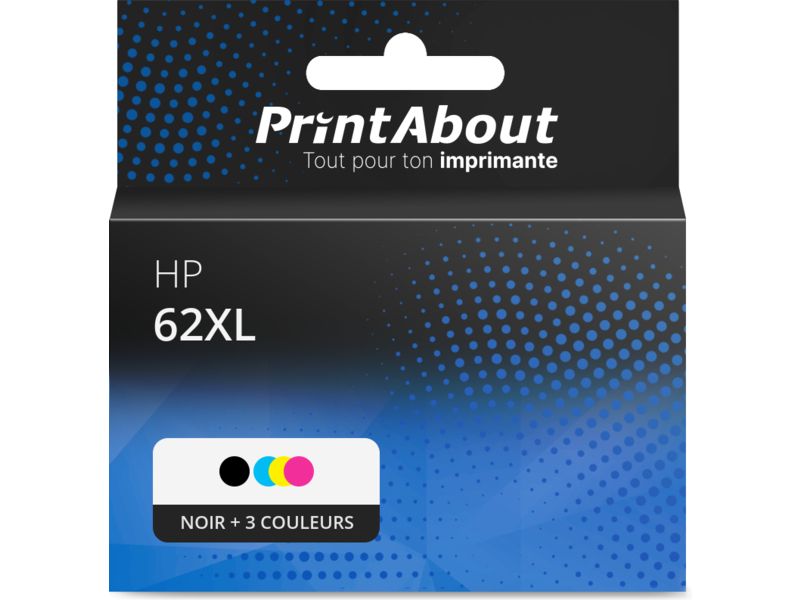 Lot De Cartouches D'Encre 62 XL Couleur Compatibles Pour HP - Haute Capacité - NEUF