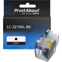 PrintAbout Huismerk vervangt Brother LC-3219XL BK Inktcartridge Zwart Hoge capaciteit