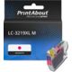 PrintAbout Huismerk vervangt Brother LC-3219XL M Inktcartridge Magenta Hoge capaciteit
