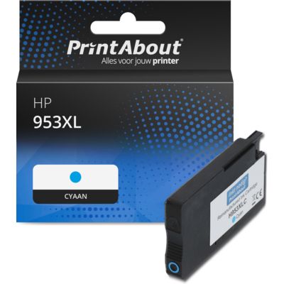 Huismerk HP 953XL (F6U16AE) Inktcartridge Cyaan Hoge capaciteit