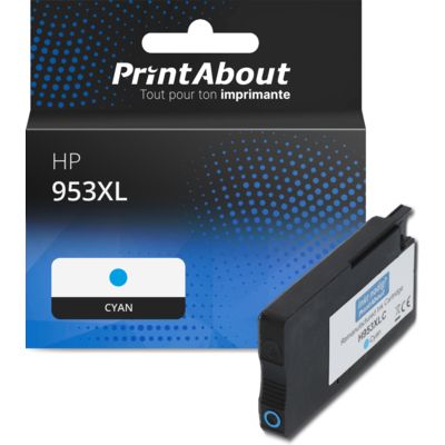 Cartouche compatible HP 953XL (F6U16AE) - Cyan - Grande capacité