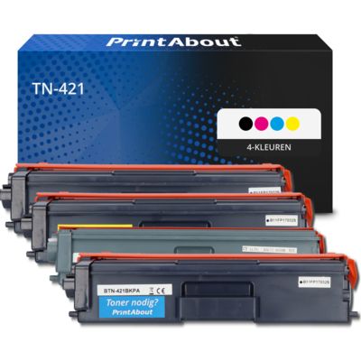 PrintAbout Huismerk vervangt Brother TN-421 Toner 4-kleuren Multipack