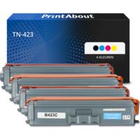 PrintAbout Huismerk vervangt Brother TN-423 Toner 4-kleuren Multipack Hoge capaciteit