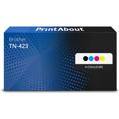 Toner compatible Brother TN-423 - 4 couleurs - Grande capacité - Multipack