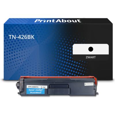 PrintAbout Huismerk vervangt Brother TN-426BK Toner Zwart Extra hoge capaciteit